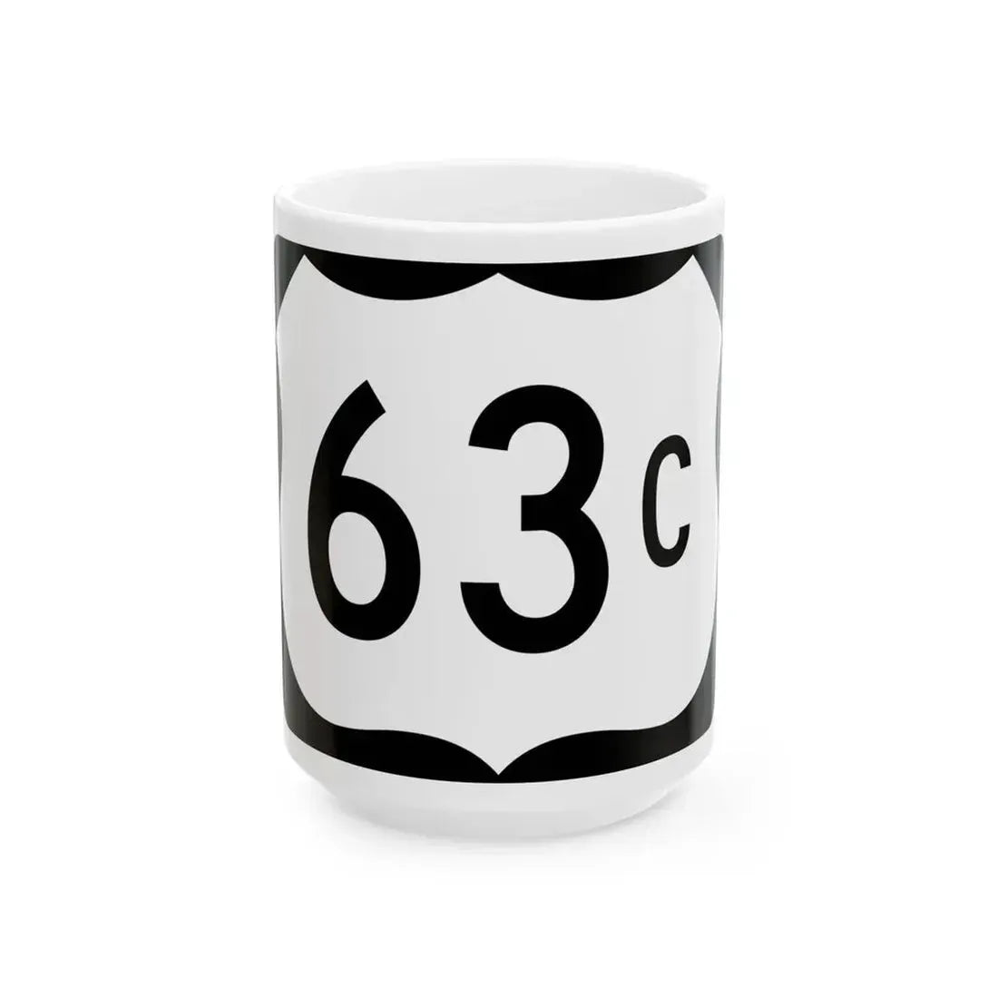 US 63C (Arkansas) (Road Sign) White Coffee Mug 15oz - Go Mug Yourself