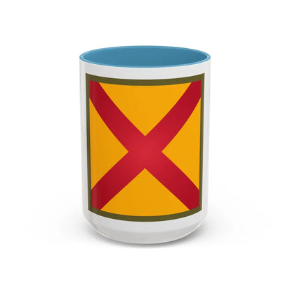 US 63rd Cavalry Division (U.S. Army) Accent Coffee Mug 15oz Light Blue - Go Mug Yourself