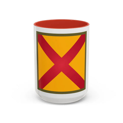 US 63rd Cavalry Division (U.S. Army) Accent Coffee Mug 15oz Red - Go Mug Yourself