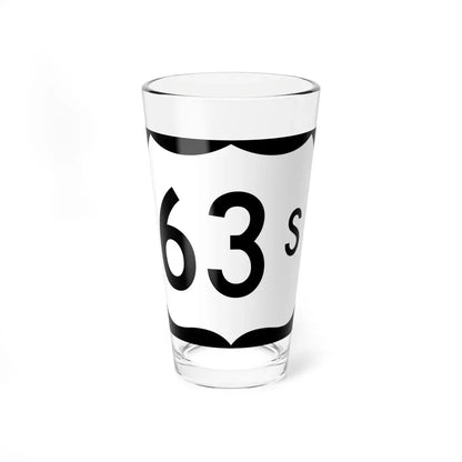 US 63S (Arkansas) (Road Sign) Pint Glass 16oz 16oz - Go Mug Yourself