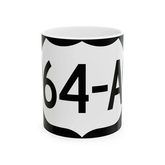 US 64-A (North Carolina) (Road Sign) White Coffee Mug 11oz - Go Mug Yourself