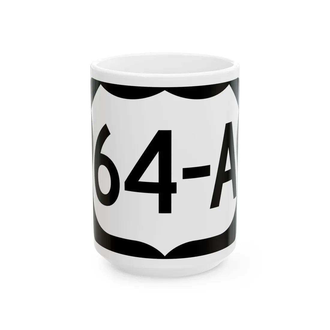 US 64-A (North Carolina) (Road Sign) White Coffee Mug 15oz - Go Mug Yourself