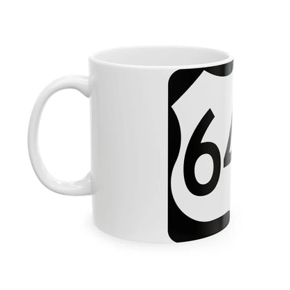 US 64-A (North Carolina) (Road Sign) White Coffee Mug - Go Mug Yourself