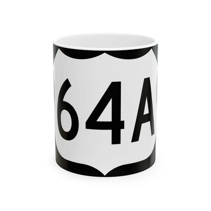 US 64A (North Carolina) (Road Sign) White Coffee Mug 11oz - Go Mug Yourself