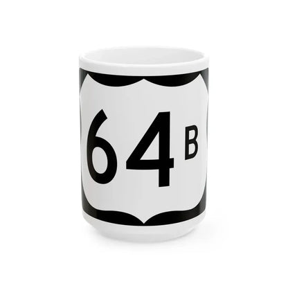 US 64B (Arkansas) (Road Sign) White Coffee Mug 15oz - Go Mug Yourself