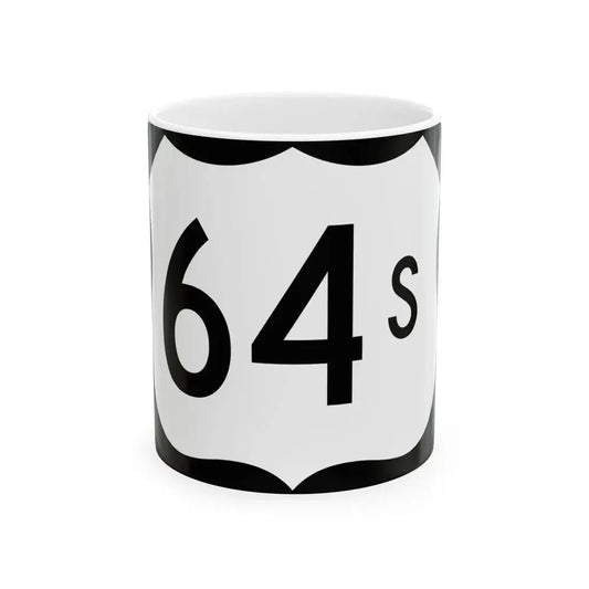 US 64S (Arkansas) (Road Sign) White Coffee Mug 11oz - Go Mug Yourself