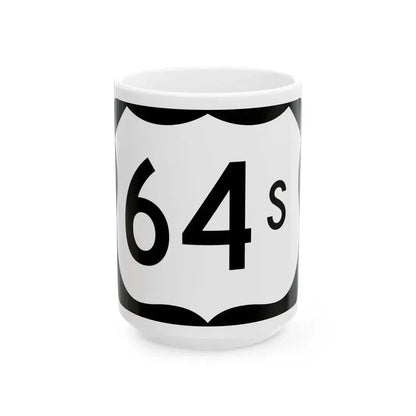 US 64S (Arkansas) (Road Sign) White Coffee Mug 15oz - Go Mug Yourself