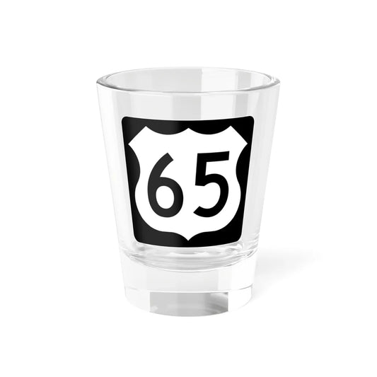 US 65 IA (Iowa) (Road Sign) Shot Glass 1.5oz 1.5oz - Go Mug Yourself