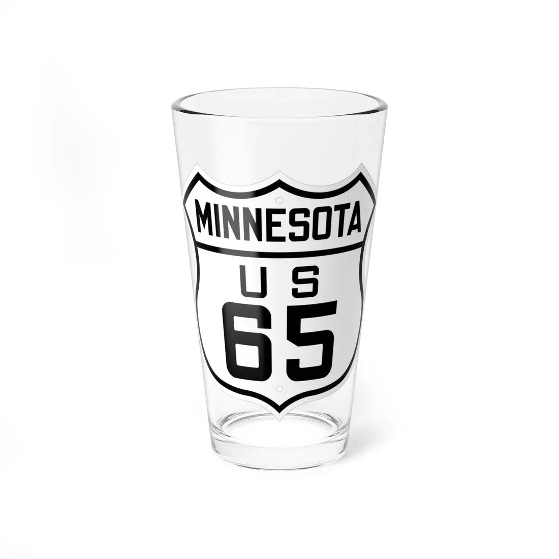 US 65 Minnesota 1926 (Minnesota) (Road Sign) Pint Glass 16oz 16oz - Go Mug Yourself