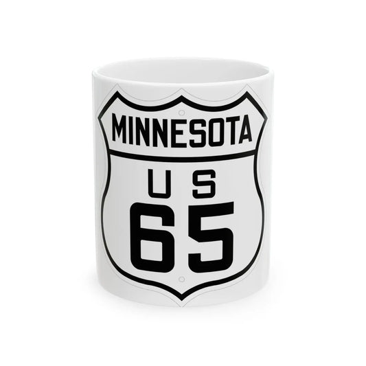 US 65 Minnesota 1926 (Minnesota) (Road Sign) White Coffee Mug 11oz - Go Mug Yourself