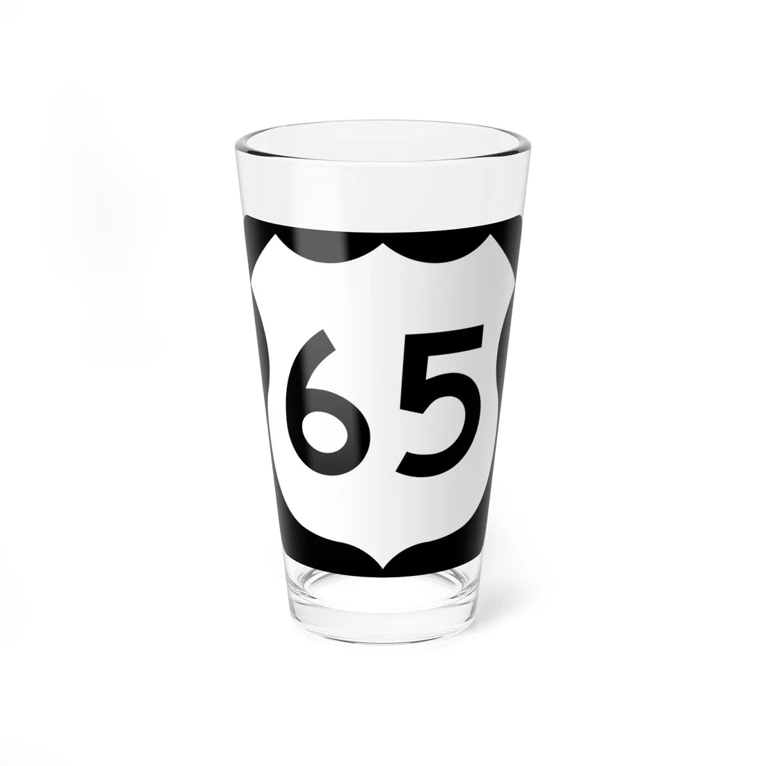 US 65 MN 1961 (Minnesota) (Road Sign) Pint Glass 16oz 16oz - Go Mug Yourself