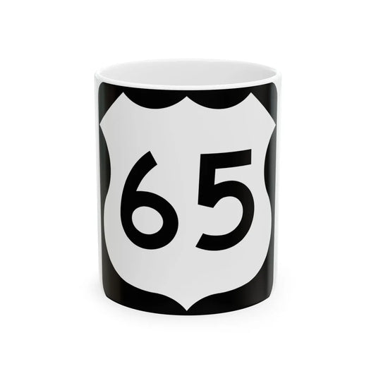 US 65 MN 1961 (Minnesota) (Road Sign) White Coffee Mug 11oz - Go Mug Yourself