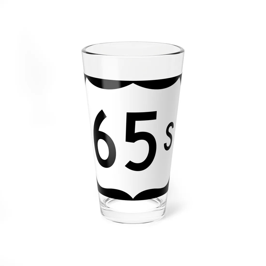 US 65S (Arkansas) (Road Sign) Pint Glass 16oz 16oz - Go Mug Yourself