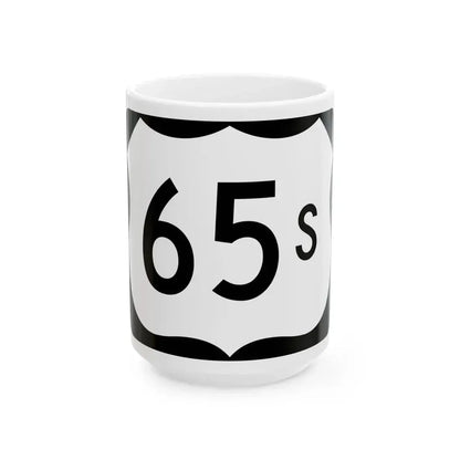 US 65S (Arkansas) (Road Sign) White Coffee Mug 15oz - Go Mug Yourself