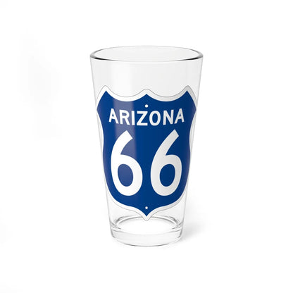 US 66 Arizona 1956 West (Arizona) (Road Sign) Pint Glass 16oz 16oz - Go Mug Yourself