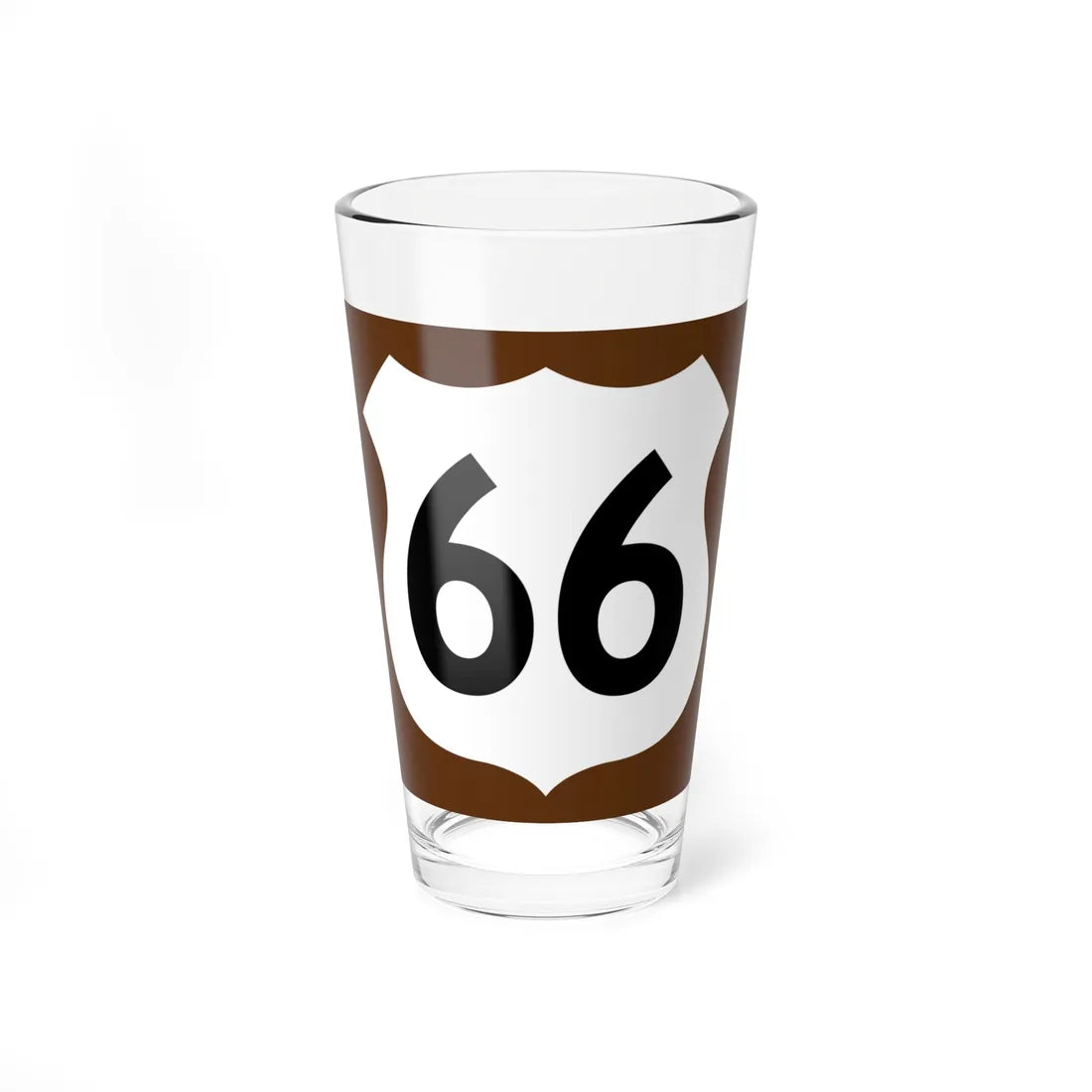 US 66 AZ 1960 east (Arizona) (Road Sign) Pint Glass 16oz 16oz - Go Mug Yourself