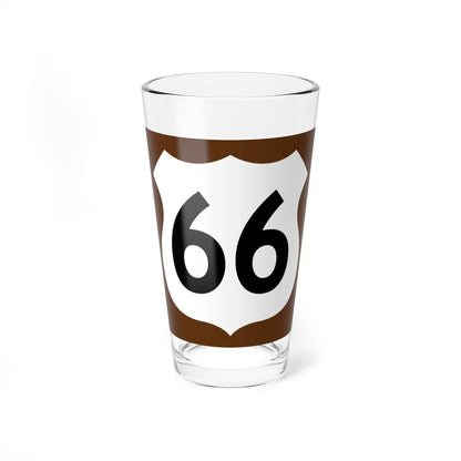 US 66 AZ 1960 east (Arizona) (Road Sign) Pint Glass 16oz 16oz - Go Mug Yourself