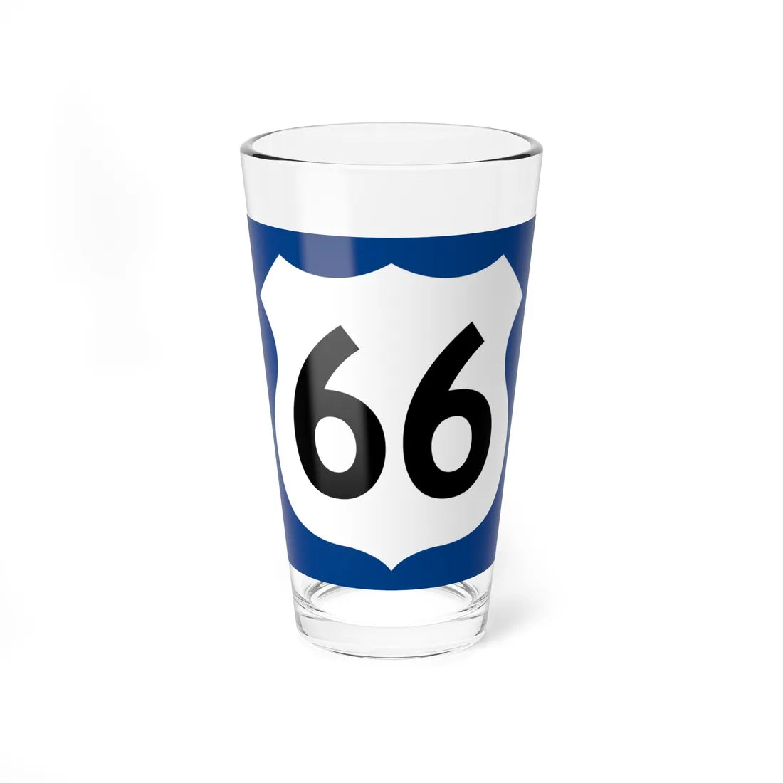 US 66 AZ 1960 west (Arizona) (Road Sign) Pint Glass 16oz 16oz - Go Mug Yourself