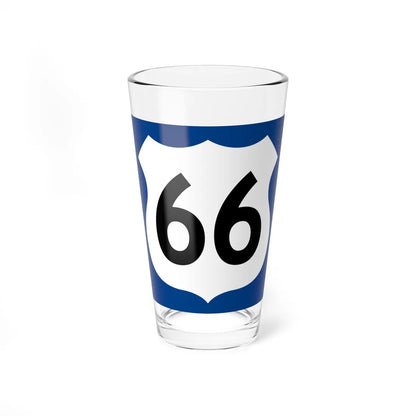 US 66 AZ 1960 west (Arizona) (Road Sign) Pint Glass 16oz 16oz - Go Mug Yourself
