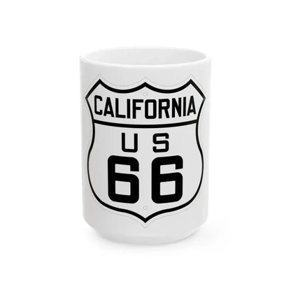 US 66 California 1926 (California) (Road Sign) White Coffee Mug 15oz - Go Mug Yourself