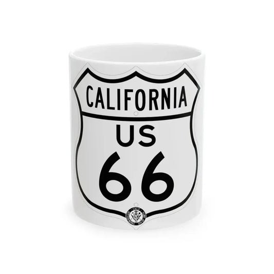 US 66 California 1948 (California) (Road Sign) White Coffee Mug 11oz - Go Mug Yourself
