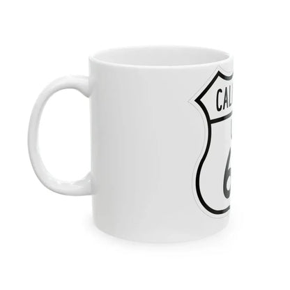 US 66 California 1948 (California) (Road Sign) White Coffee Mug - Go Mug Yourself