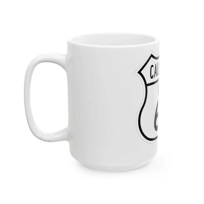 US 66 California 1948 (California) (Road Sign) White Coffee Mug - Go Mug Yourself
