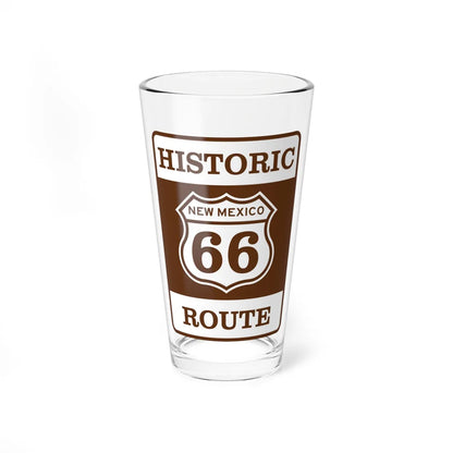 US 66 NM historic (New Mexico) (Road Sign) Pint Glass 16oz 16oz - Go Mug Yourself