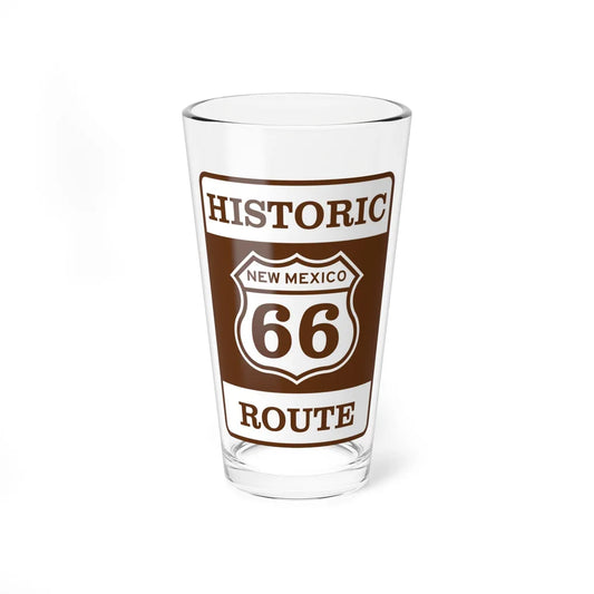 US 66 NM historic (New Mexico) (Road Sign) Pint Glass 16oz 16oz - Go Mug Yourself