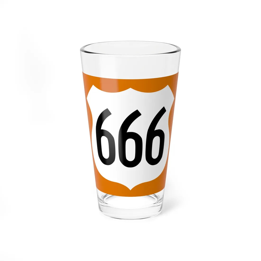 US 666 AZ 1960 north (Arizona) (Road Sign) Pint Glass 16oz 16oz - Go Mug Yourself