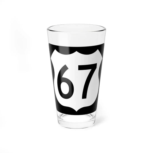 US 67 IA (Iowa) (Road Sign) Pint Glass 16oz 16oz - Go Mug Yourself