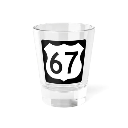 US 67 IA (Iowa) (Road Sign) Shot Glass 1.5oz 1.5oz - Go Mug Yourself