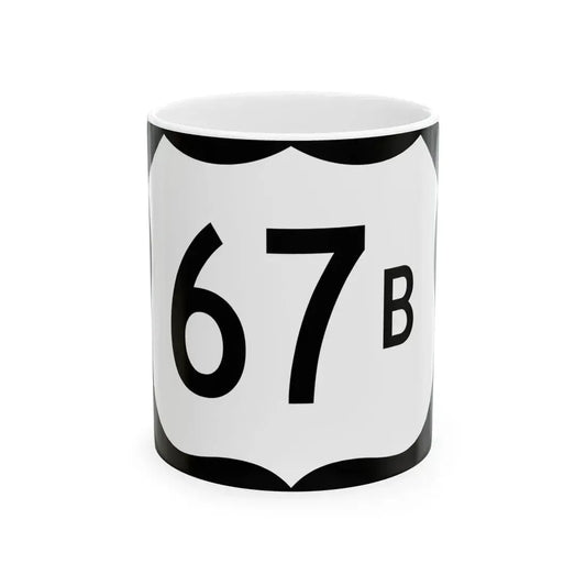 US 67B (Arkansas) (Road Sign) White Coffee Mug 11oz - Go Mug Yourself