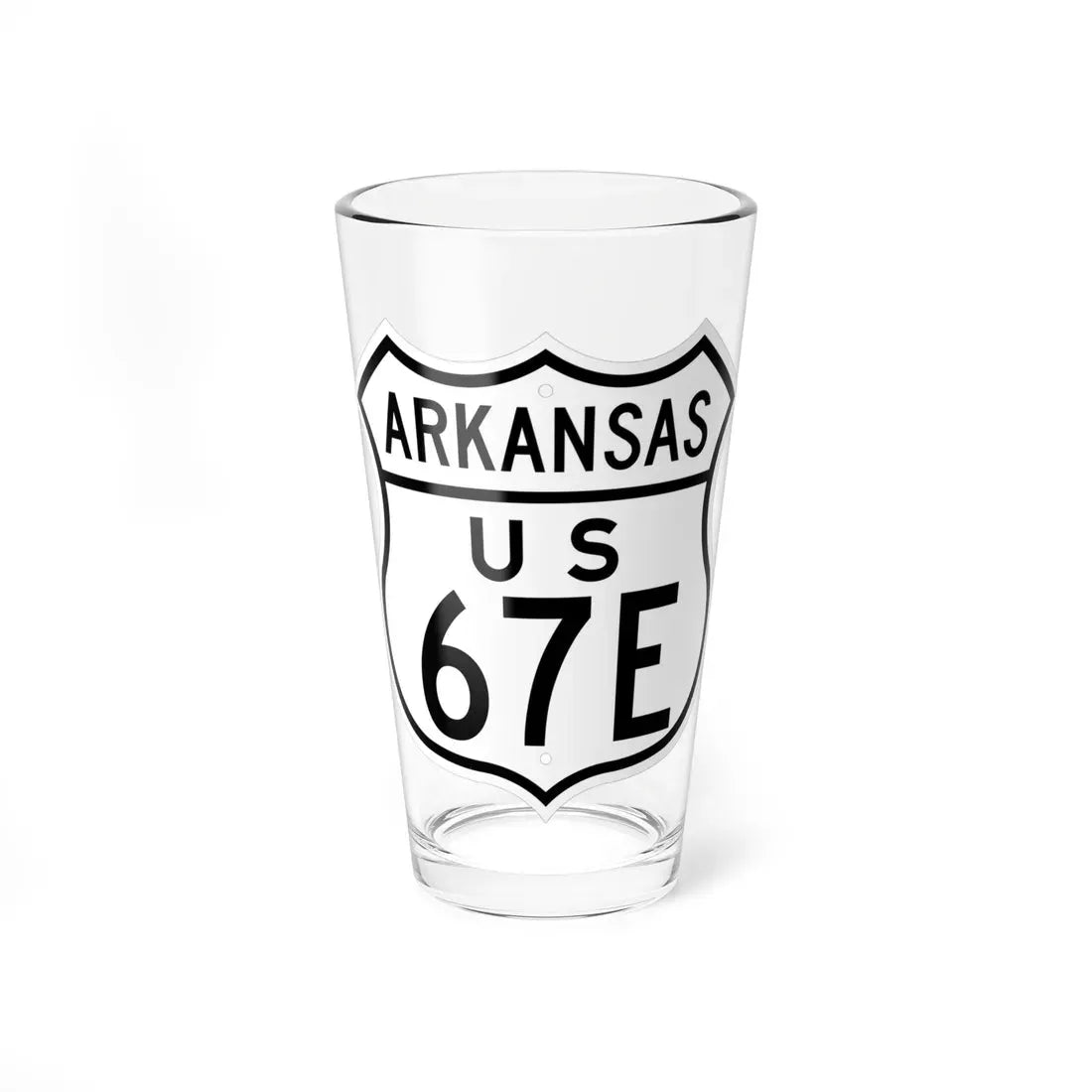 US 67E Arkansas 1948 (Arkansas) (Road Sign) Pint Glass 16oz 16oz - Go Mug Yourself