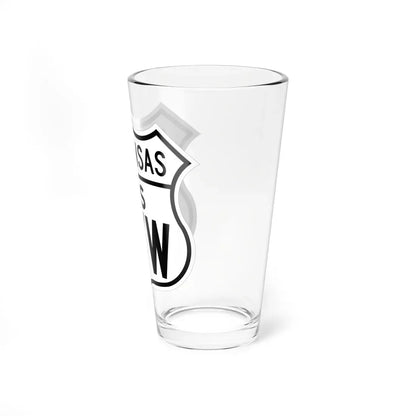 US 67W Arkansas 1948 (Arkansas) (Road Sign) Pint Glass 16oz - Go Mug Yourself