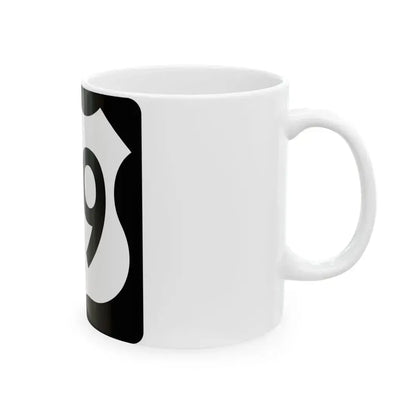 US 69 IA (Iowa) (Road Sign) White Coffee Mug - Go Mug Yourself