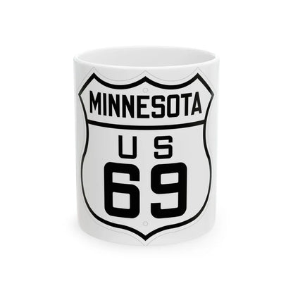 US 69 Minnesota 1926 (Minnesota) (Road Sign) White Coffee Mug 11oz - Go Mug Yourself