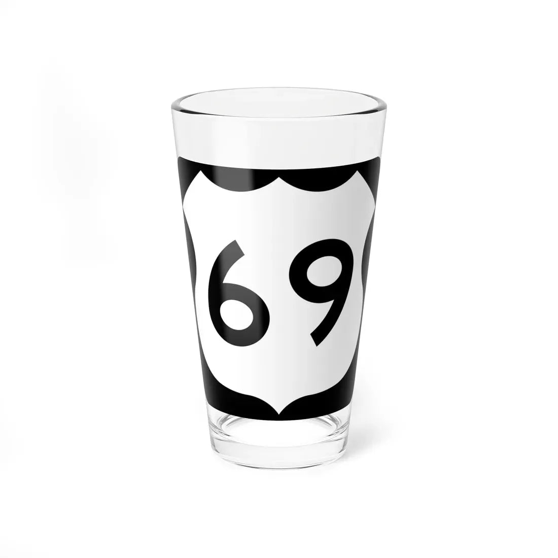 US 69 MN 1961 (Minnesota) (Road Sign) Pint Glass 16oz 16oz - Go Mug Yourself