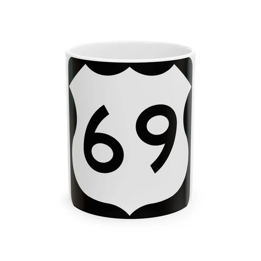 US 69 MN 1961 (Minnesota) (Road Sign) White Coffee Mug 11oz - Go Mug Yourself
