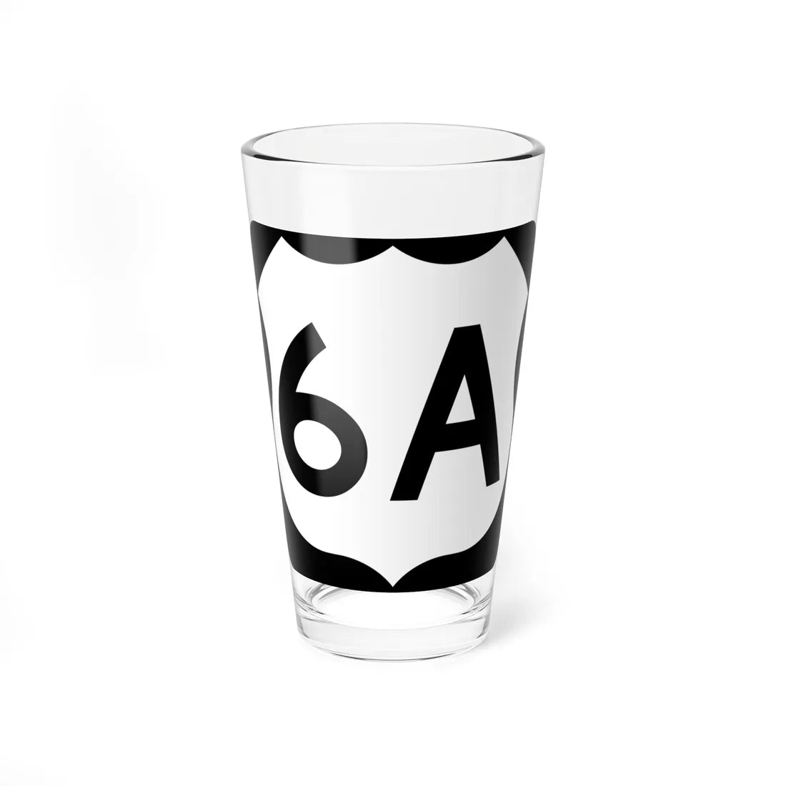 US 6A (Connecticut) (Road Sign) Pint Glass 16oz - Go Mug Yourself