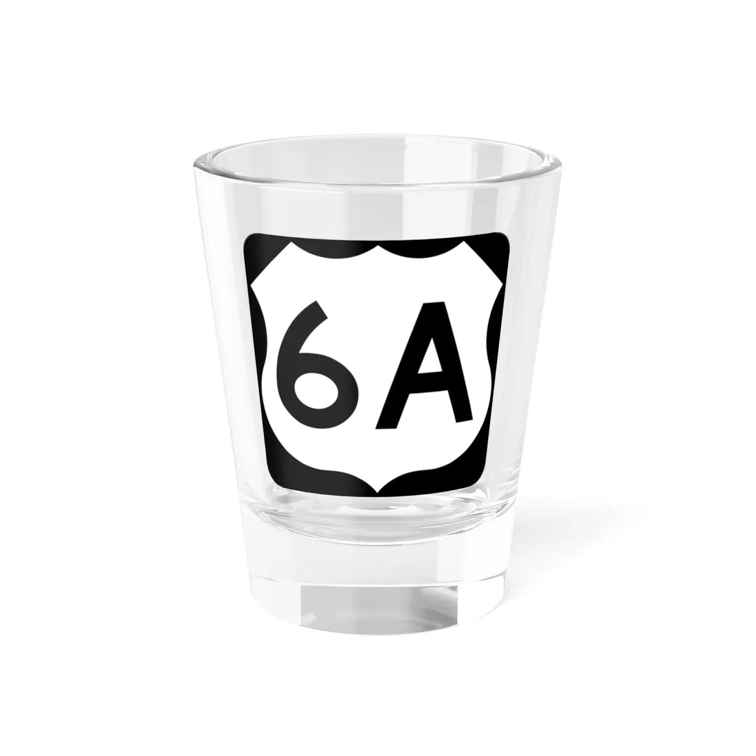US 6A (Connecticut) (Road Sign) Shot Glass 1.5oz 1.5oz - Go Mug Yourself