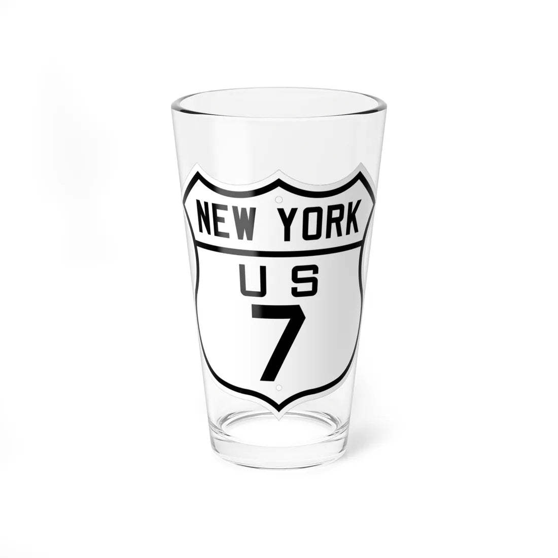 US 7 New York 1926 (New York) (Road Sign) Pint Glass 16oz 16oz - Go Mug Yourself