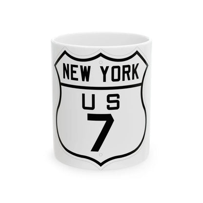 US 7 New York 1926 (New York) (Road Sign) White Coffee Mug 11oz - Go Mug Yourself