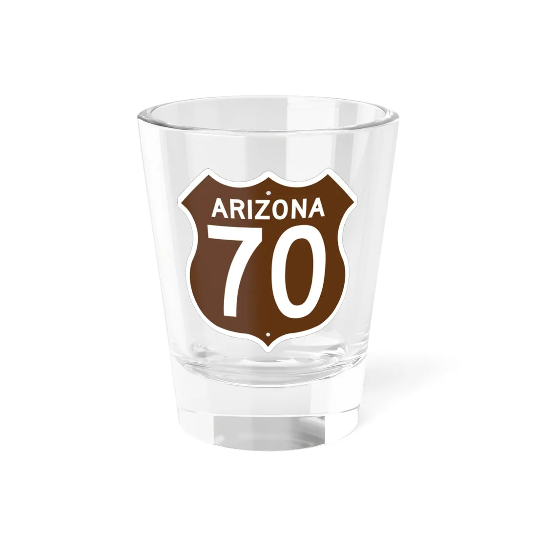 US 70 Arizona 1956 East (Arizona) (Road Sign) Shot Glass 1.5oz 1.5oz - Go Mug Yourself