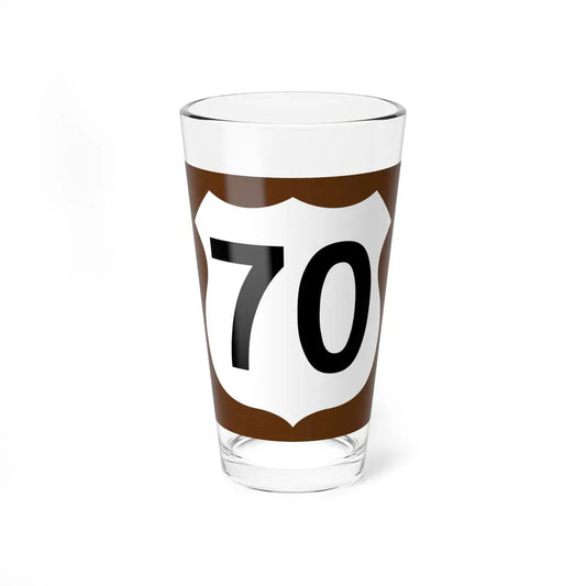 US 70 AZ 1960 east (Arizona) (Road Sign) Pint Glass 16oz 16oz - Go Mug Yourself