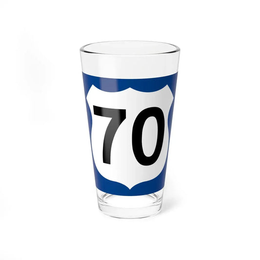 US 70 AZ 1960 west (Arizona) (Road Sign) Pint Glass 16oz 16oz - Go Mug Yourself