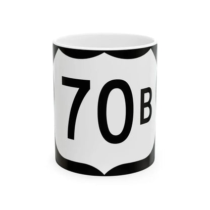 US 70B (Arkansas) (Road Sign) White Coffee Mug 11oz - Go Mug Yourself