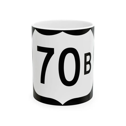 US 70B (Arkansas) (Road Sign) White Coffee Mug 11oz - Go Mug Yourself