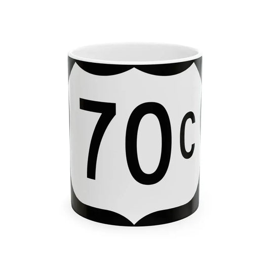 US 70C (Arkansas) (Road Sign) White Coffee Mug 11oz - Go Mug Yourself