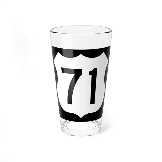 US 71 IA (Iowa) (Road Sign) Pint Glass 16oz 16oz - Go Mug Yourself